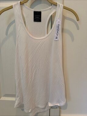 Vorzani White Racerback Tank — Lightweight Women's Tank
